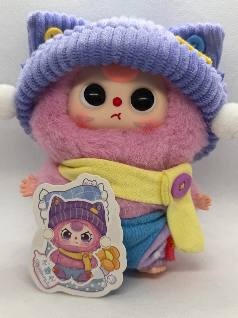 Baby Three Sweet Dreams plushie keychain.- Slumberule